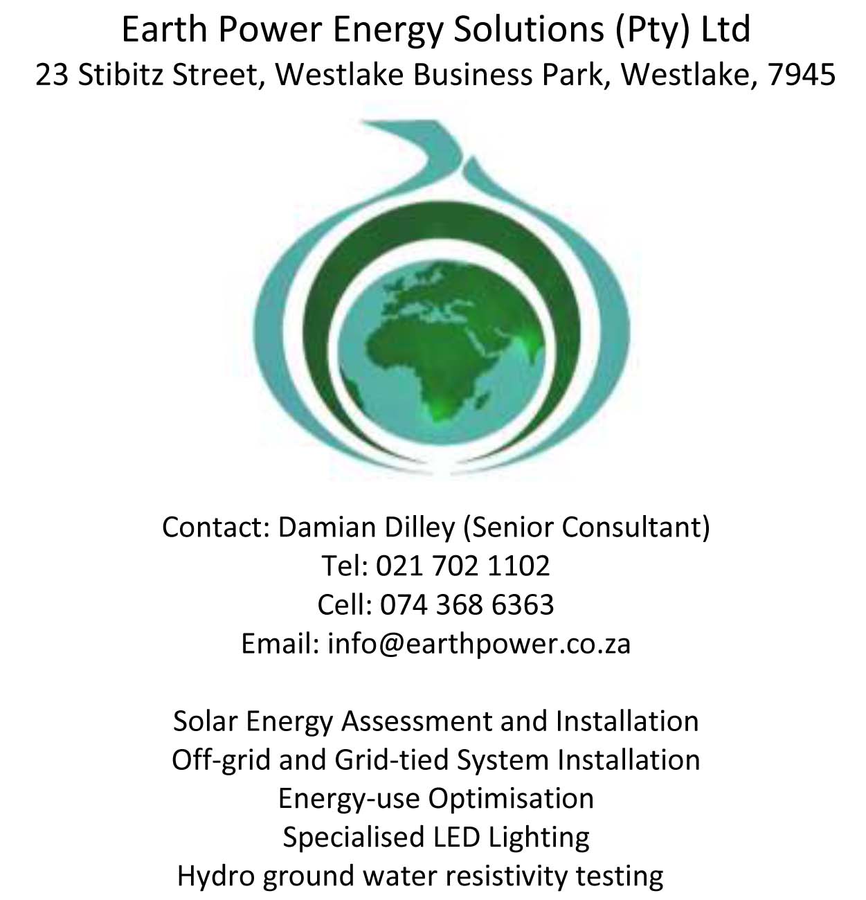 Earth Power Energy Solutions Blurb