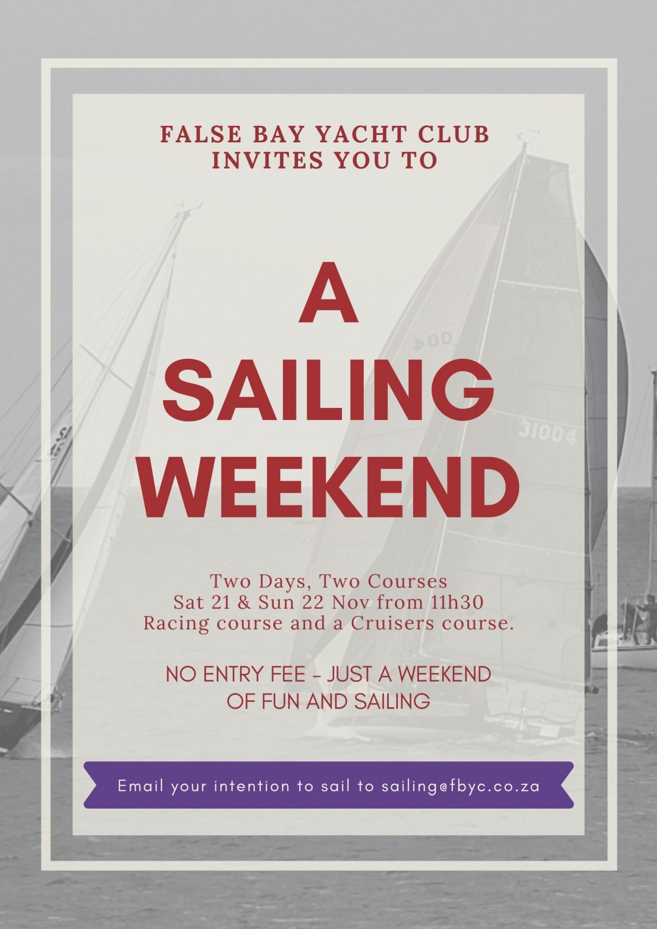 False Bay Yacht Club Invites you to