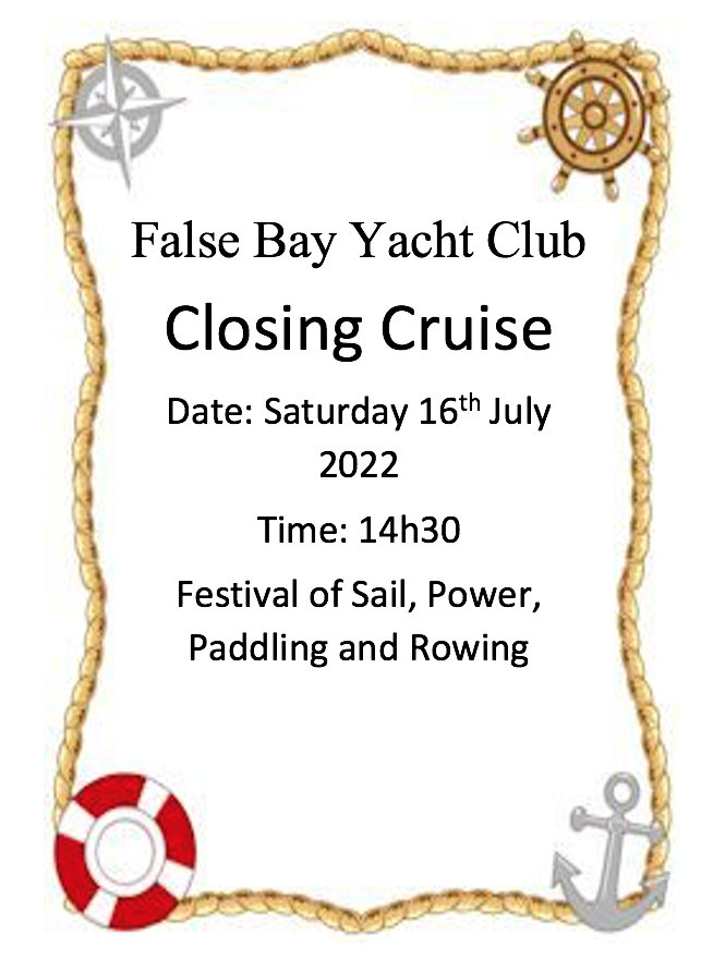 Saturday 16th July – Closing Cruise