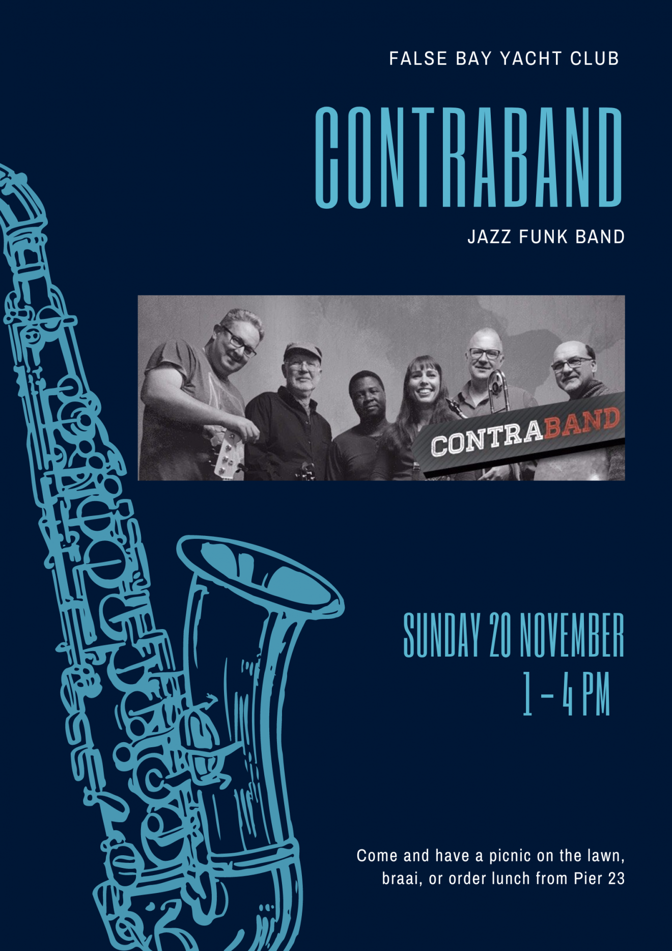 Dark Blue Jazz Poster